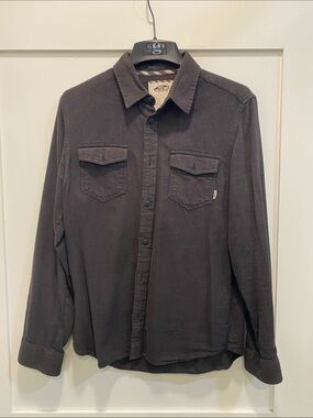 Vans brown button up